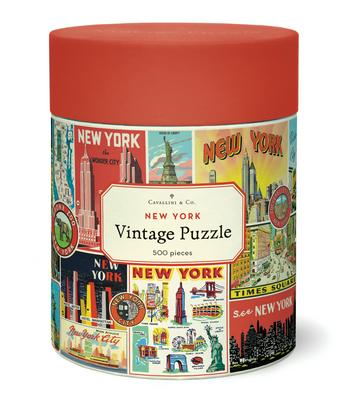 500-Piece New York Collage Puzzle - Cartolina