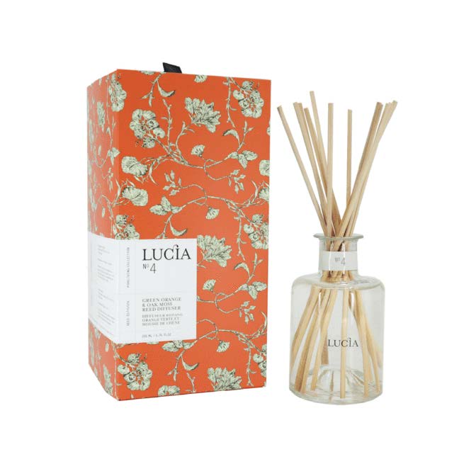 Lucia Reed Diffuser No. 4 Green Orange and Oak Moss