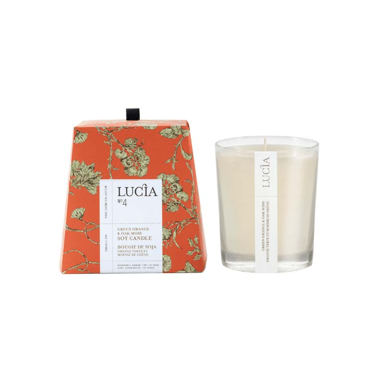 Lucia Candle Organic Soy No. 4 Green Orange and Oak Moss