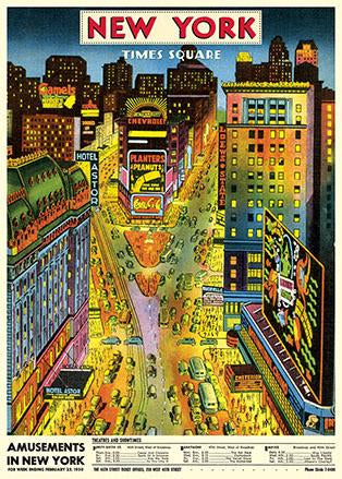 New York City Times Square Poster - Cartolina