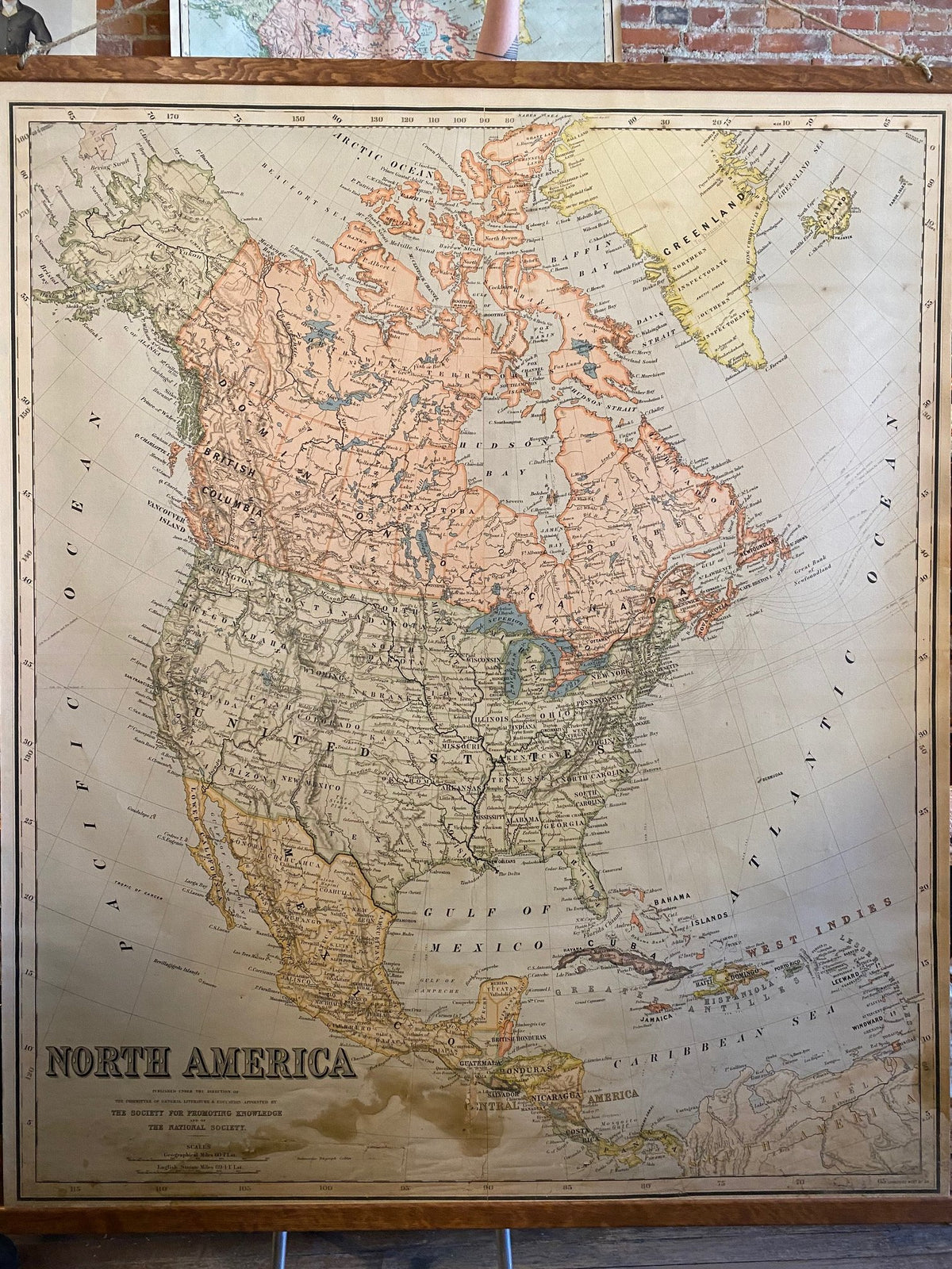 Canvas Map of North America