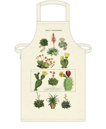 Apron in a Drawstring Bag - Succulents