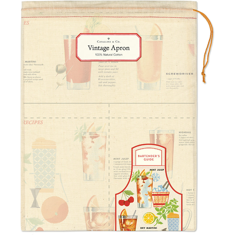 Apron in a Drawstring Bag - Bartenders Guide