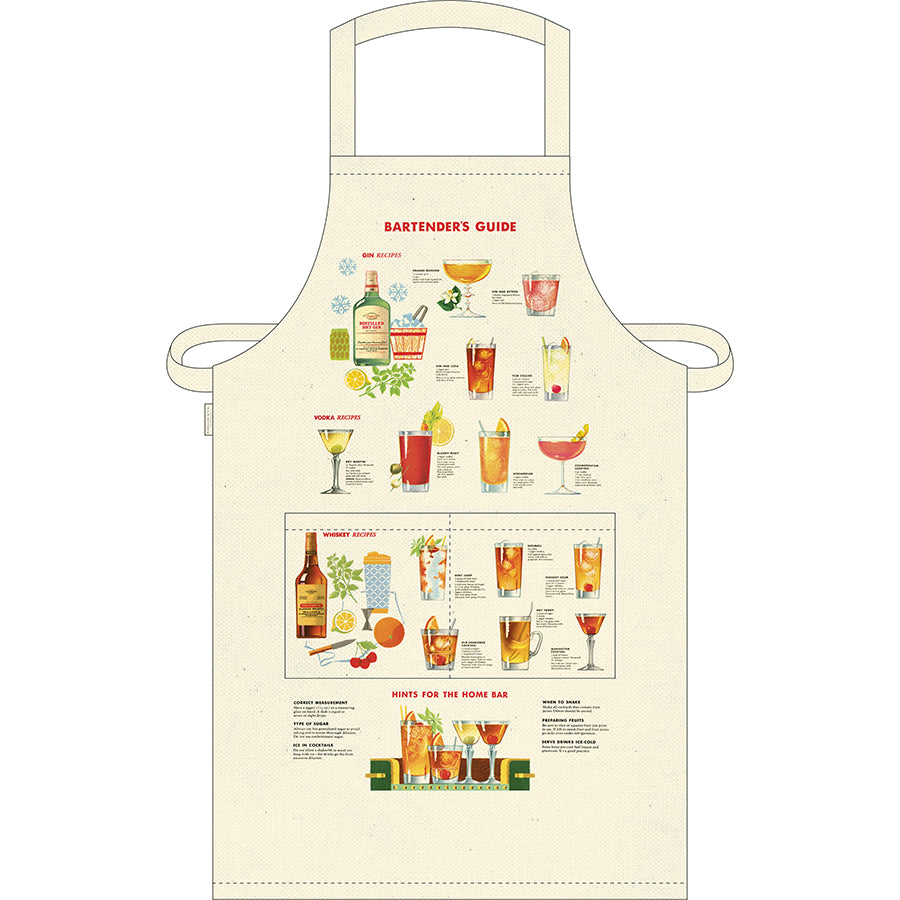 Apron in a Drawstring Bag - Bartenders Guide