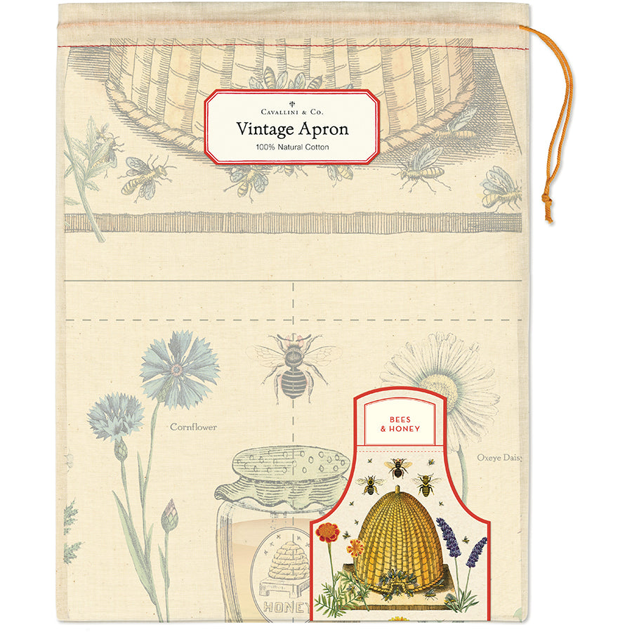 Apron in a Drawstring Bag - Bees And Honey