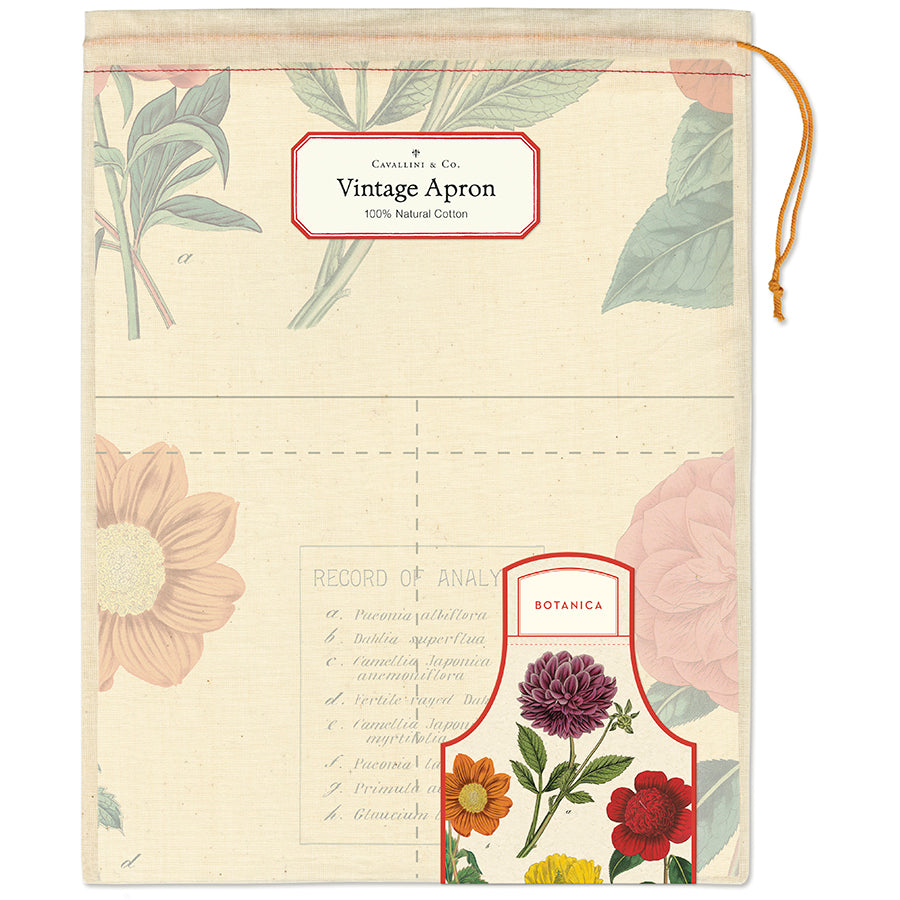 Apron in a Drawstring Bag - Botanica