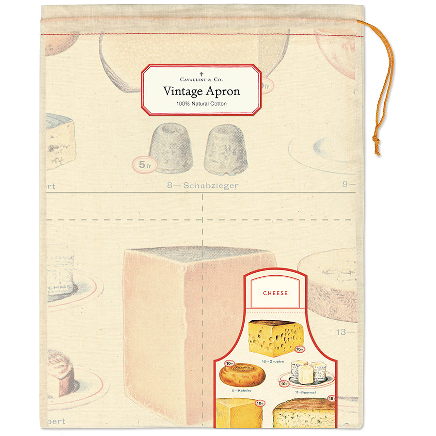 Apron in a Drawstring Bag - Cheese