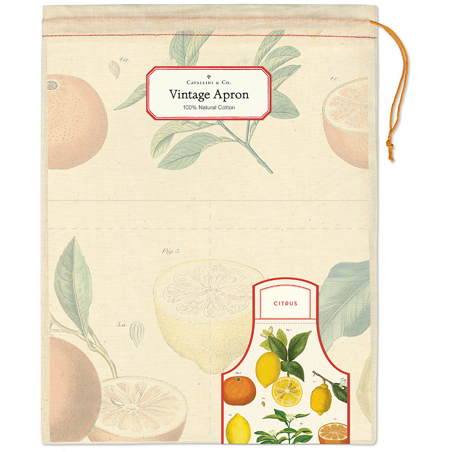 Apron in a Drawstring Bag - Citrus