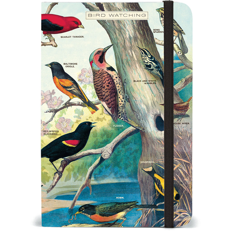 Small Notebook with Elastic Closure - Bird Watching