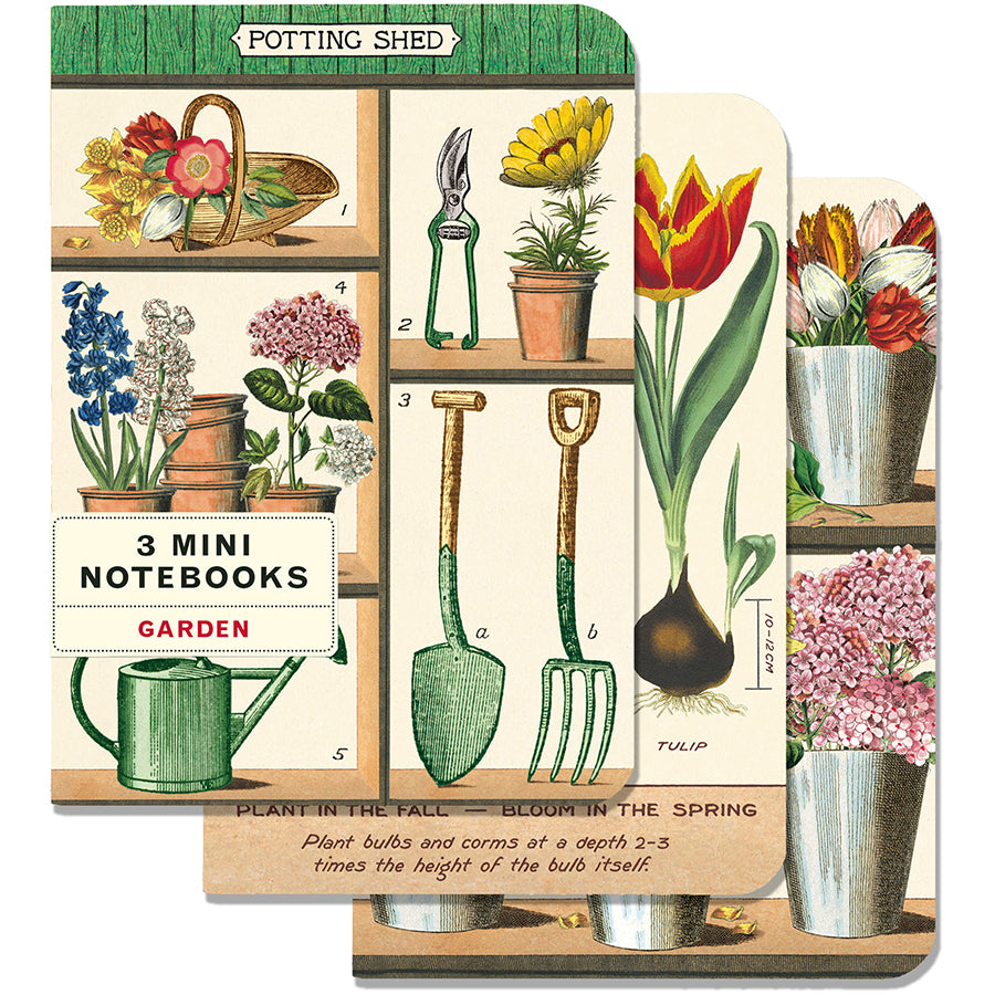 Set of 3 Mini Notebooks - Gardening