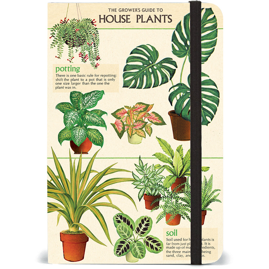 Small Notebook with Elastic Closure - House Plants