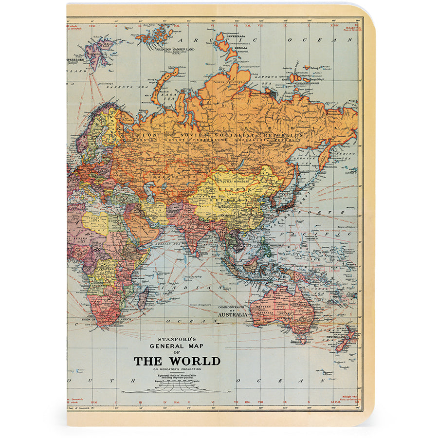 Set of 3 Mini Notebooks - World Maps