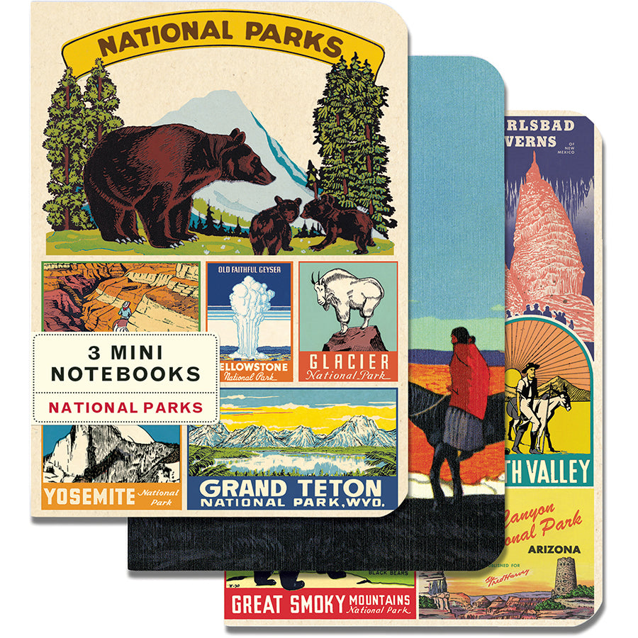 Set of 3 Mini Notebooks - National Parks