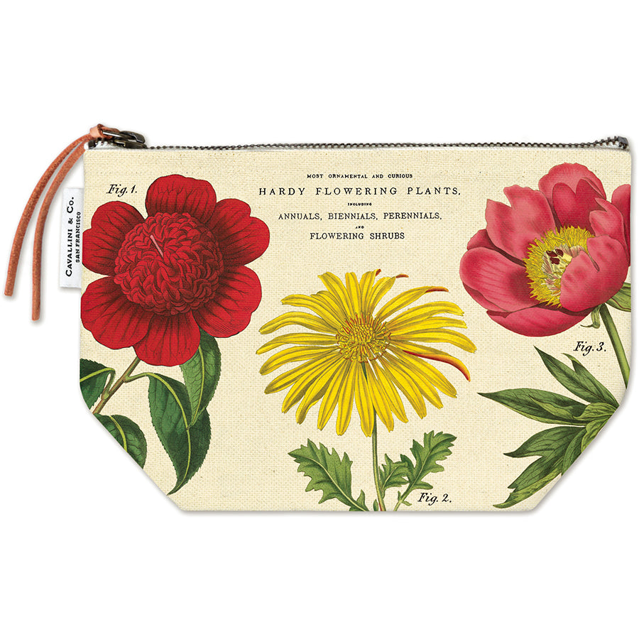 Vintage Zipper Pouch Large - Botanica