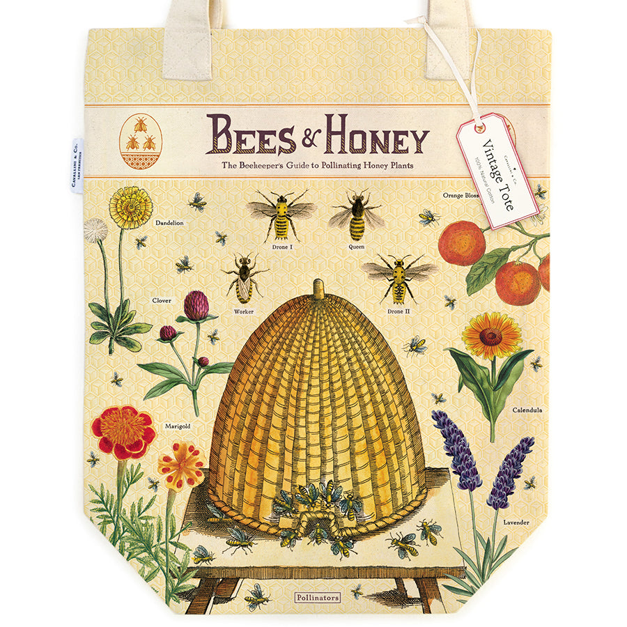 Canvas Tote Bags - Bees and Honey