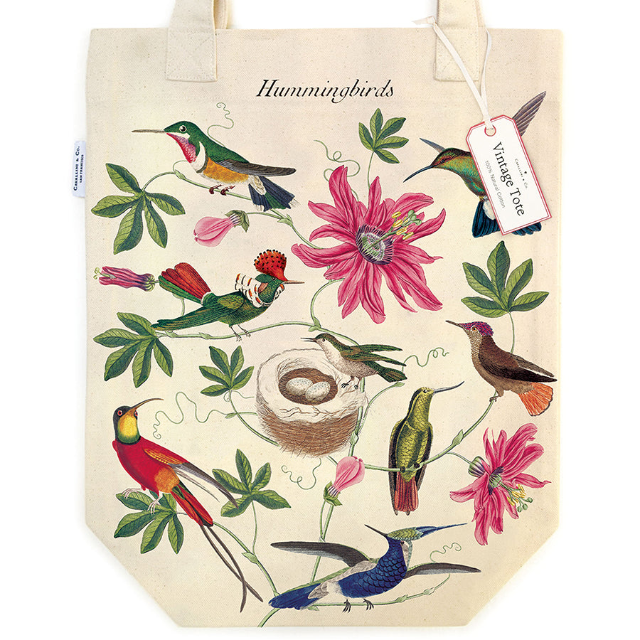 Canvas Tote Bags - Hummingbird