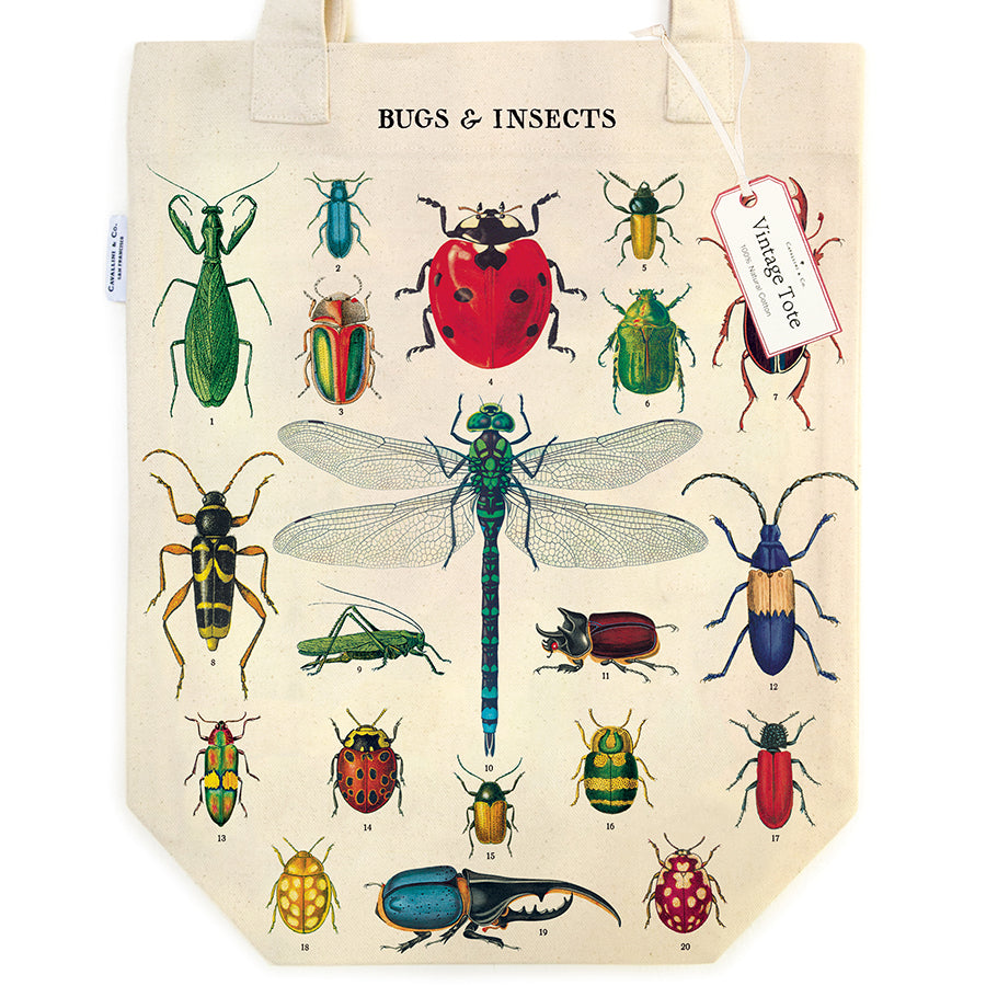 Canvas Tote Bags - Bugs and Insects