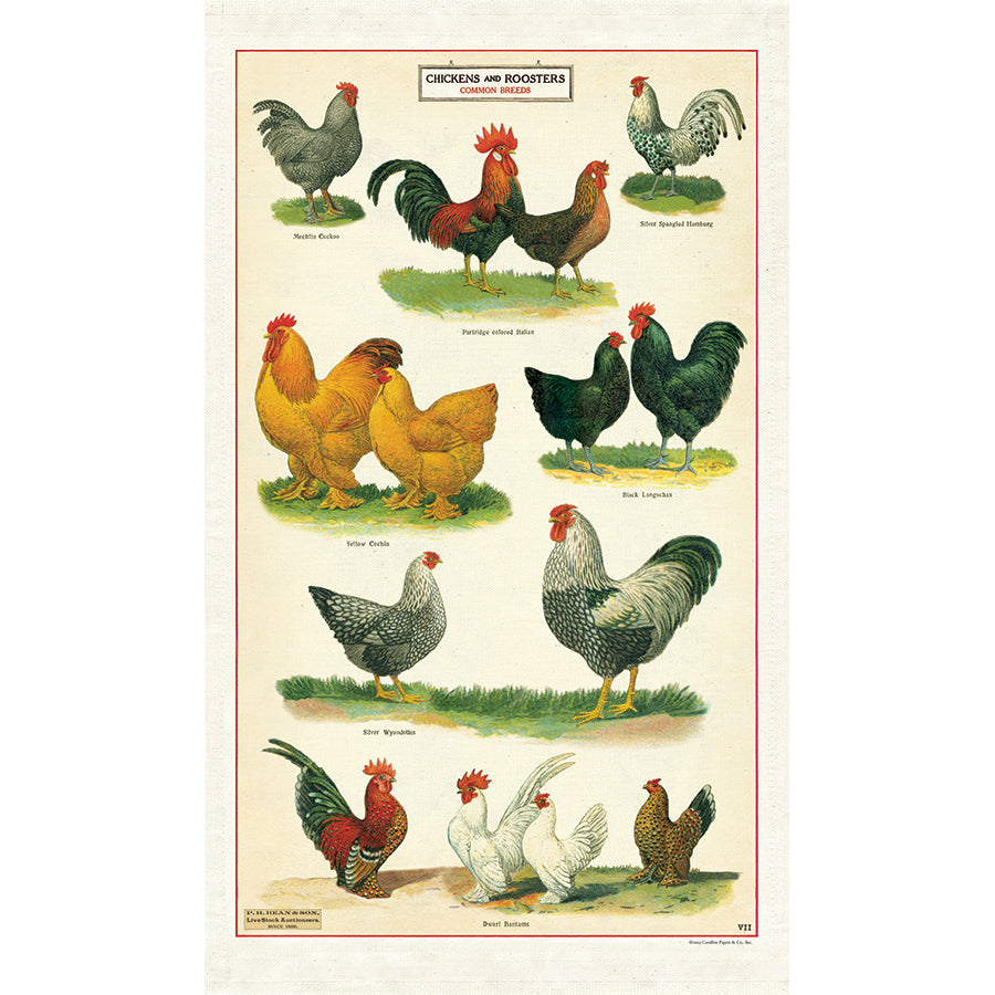 Tea Towel Chickens and Roosters