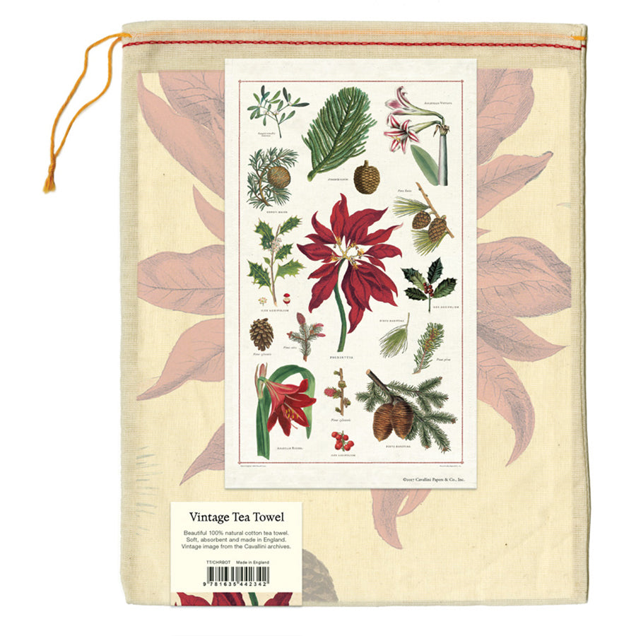 Tea Towel - Christmas Botanica