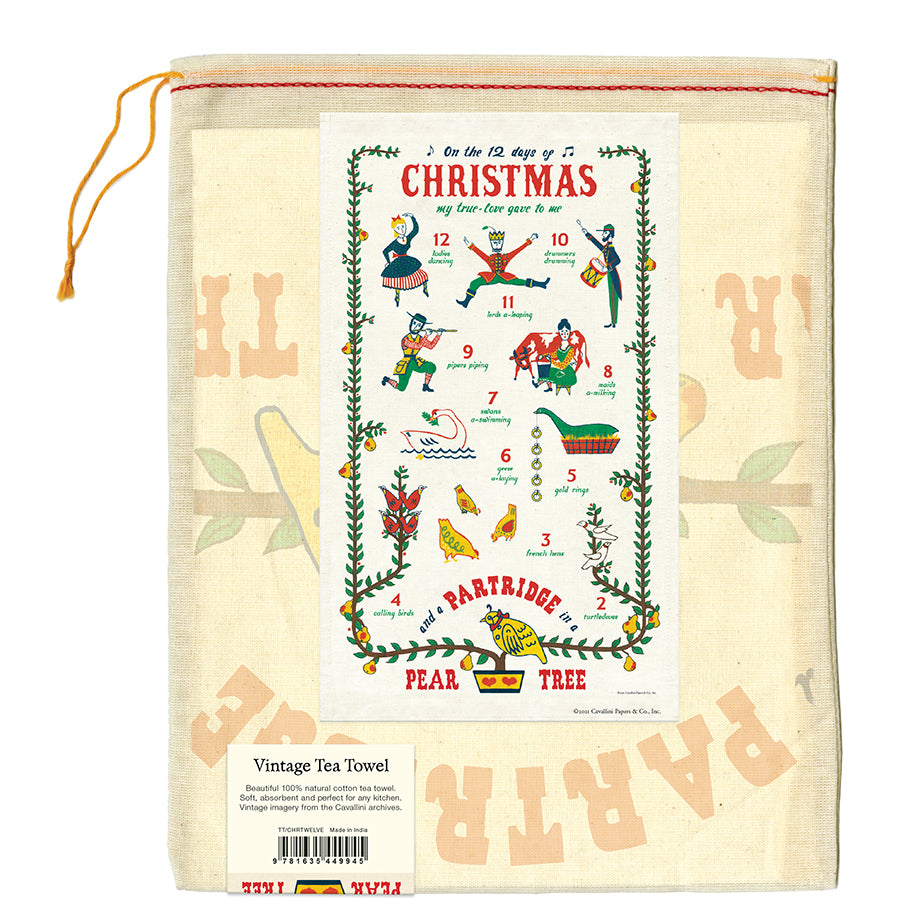 Tea Towel - Twelve Days of Christmas