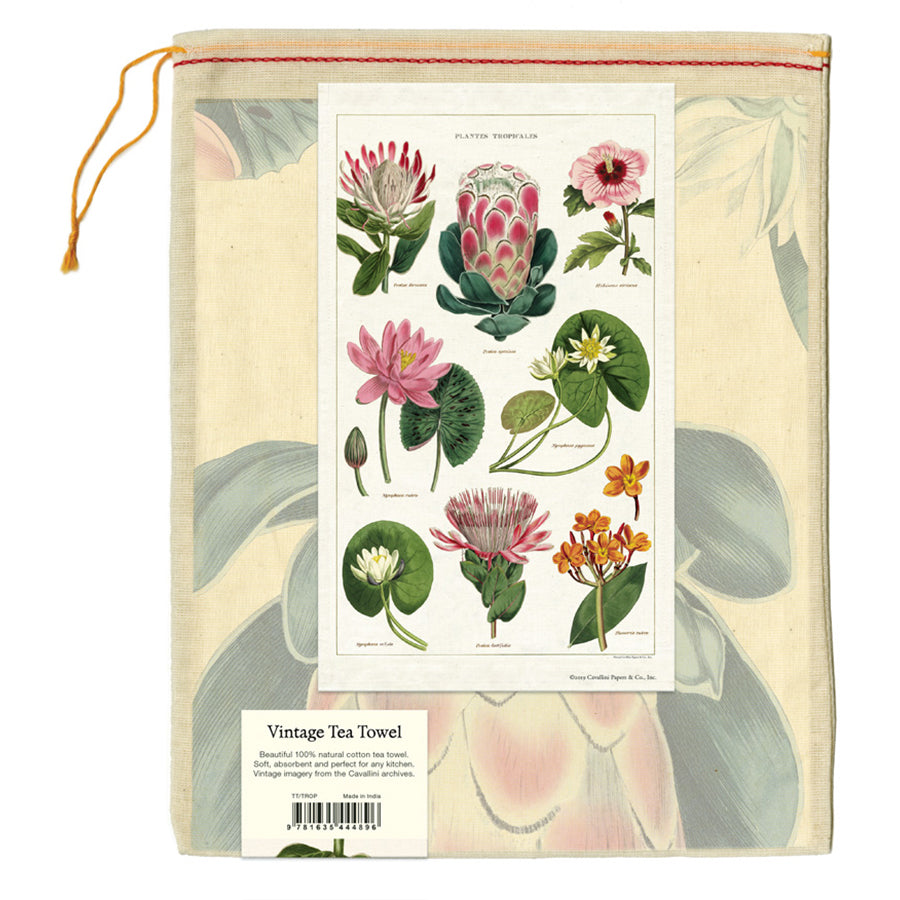 Tea Towel Tropical Plants