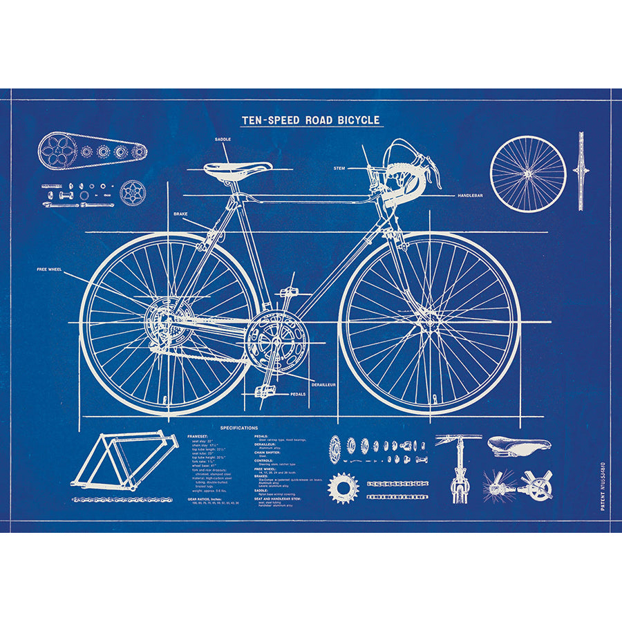 Bicycle Blueprint Poster