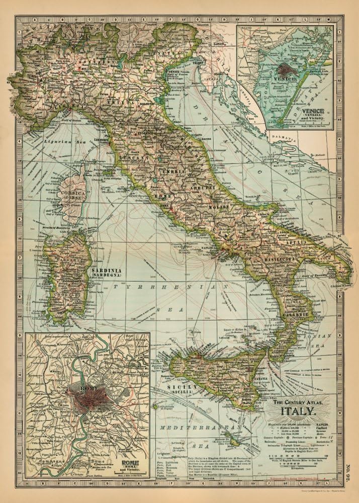 Map of Italy Poster