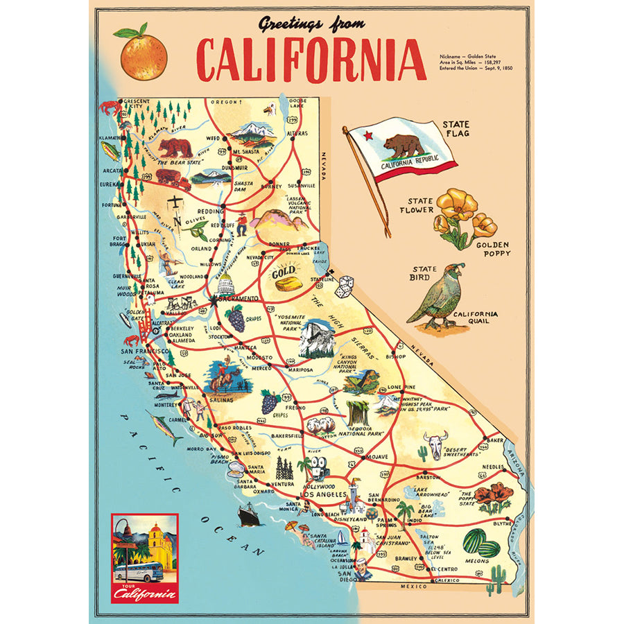 California Landmarks Poster