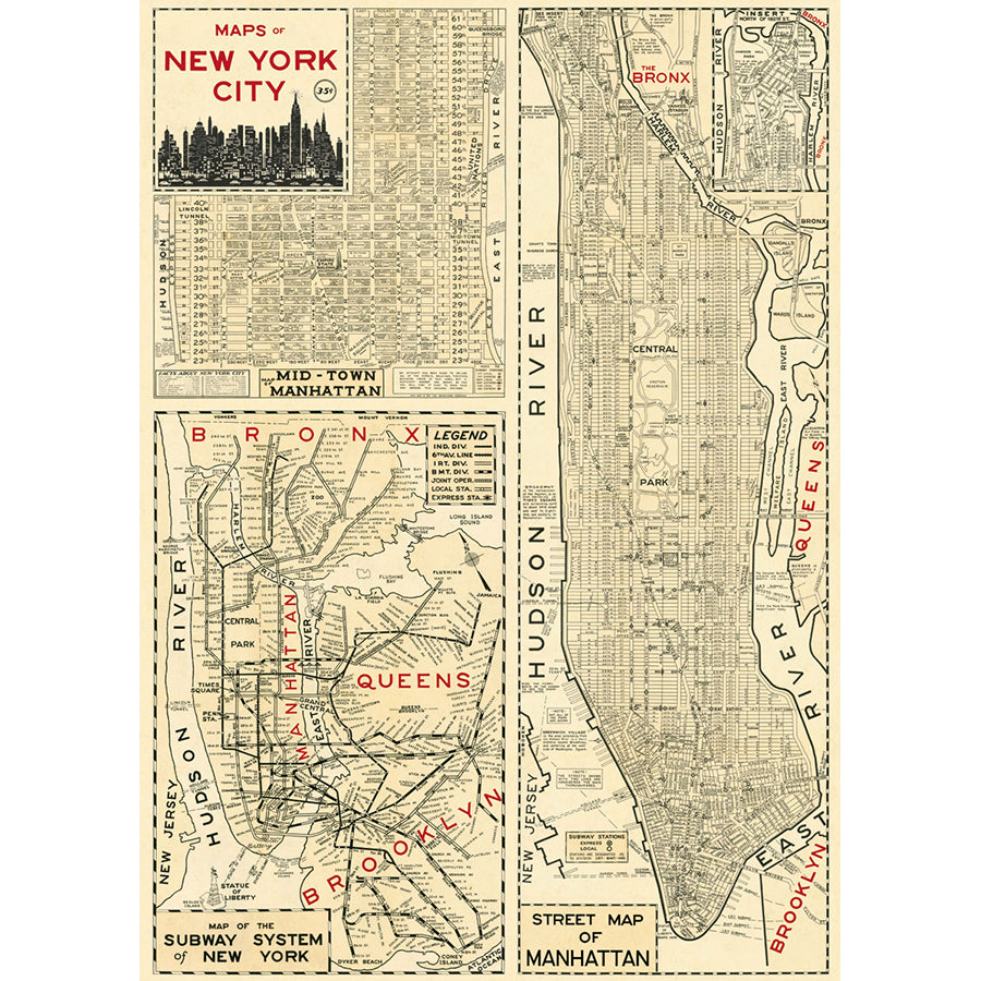 Map of New York City Poster