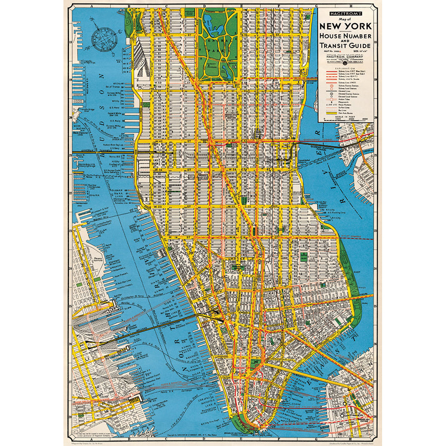 New York City Transit Guide Poster