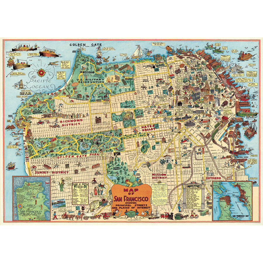 Map of San Francisco Poster 2