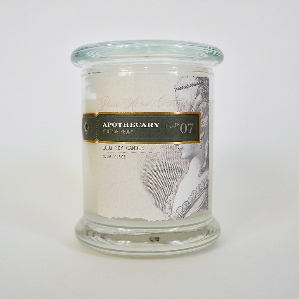 Apothecary Soy Candle Vintage Peony