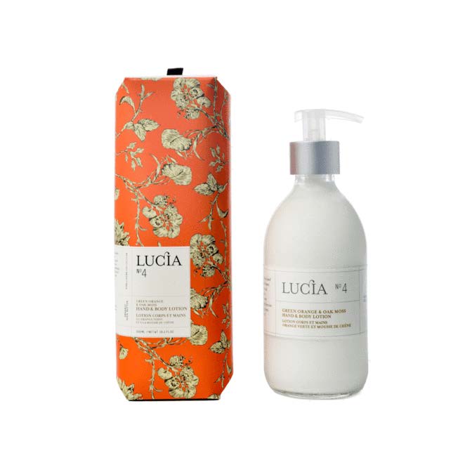 Lucia Lotion Hand and Body No. 4 Green Orange and Oak Moss