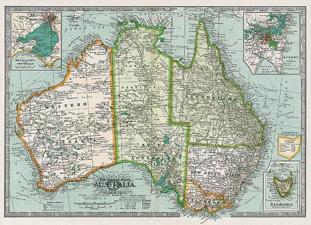 Map of Australia Poster