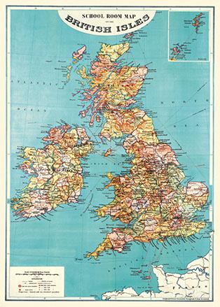 School Room Map of the British Isles Poster