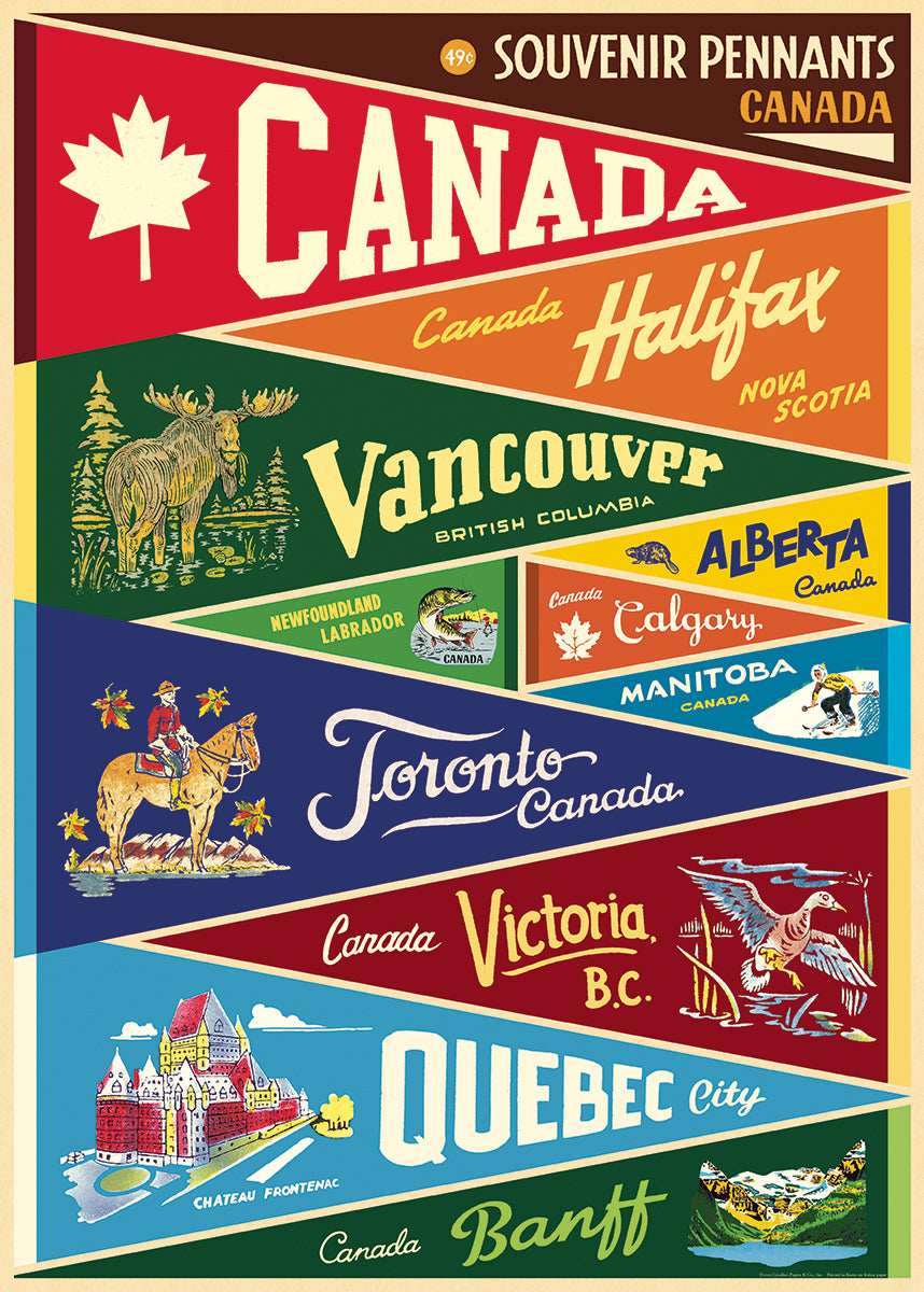 Canada Pennants Poster