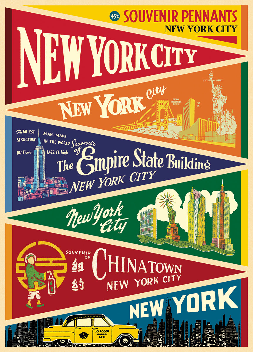 New York Pennants Poster